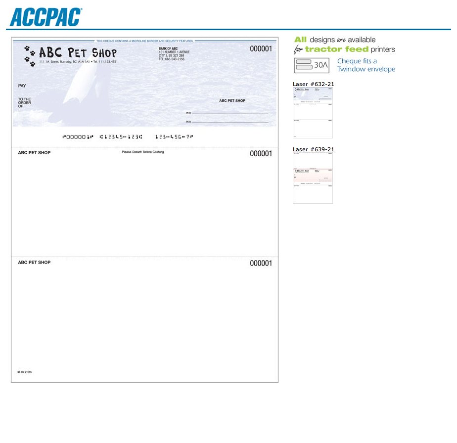 Laser Cheques